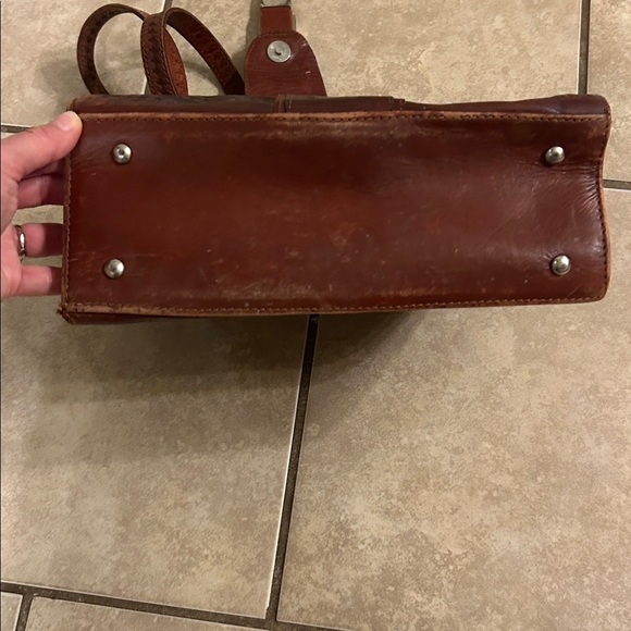 American West Brown Leather Shoulder Bag - Picture 8 of 8